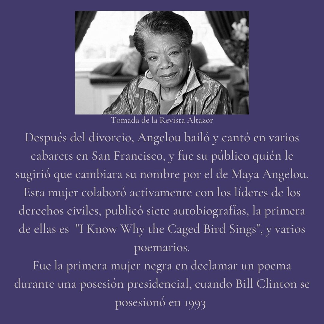 Maya Angelou | La Malinche sale de visita